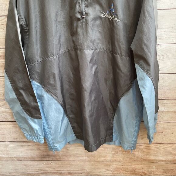 DISNEY PARKS EMBROIDERED WINDBREAKER IN BLUE AND GRAY - Picture 3 of 11